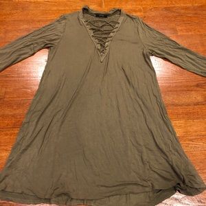 Olive green long sleeve dress